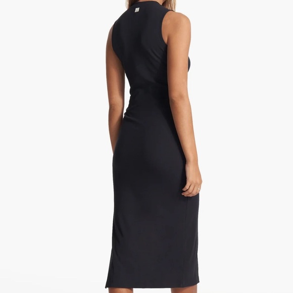 VUORI Pose Sands Ribbed Maxi Dress Black Sz M - Picture 4 of 10